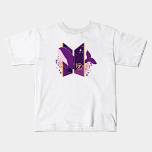 BTS purple logo Kids T-Shirt